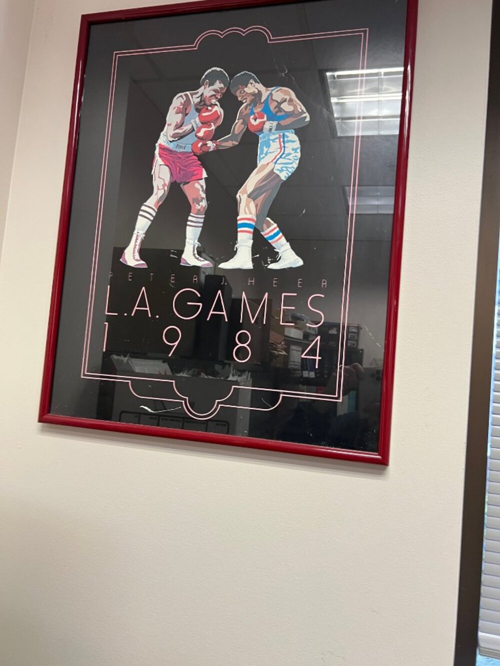 OLYMPIC PICTURE-1984 LA OF BOXING, FRAMED